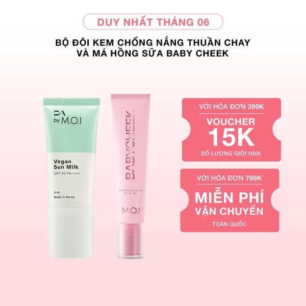 Bộ Đôi Kem Chống Nắng Thuần Chay Và Má Hồng Sữa