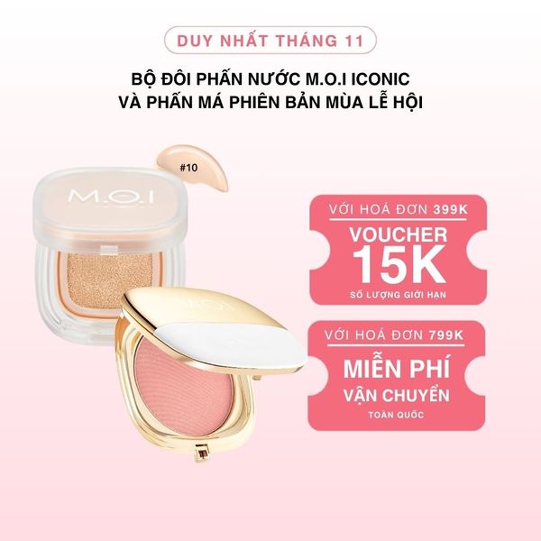 Bộ Đôi Phấn Nước M.O.I Iconic Và Phấn Má Phiên Bản Mùa Lễ Hội