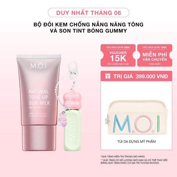 Bộ Đôi Kem Chống Nắng Nâng Tông Và Son Tint Bóng Gummy