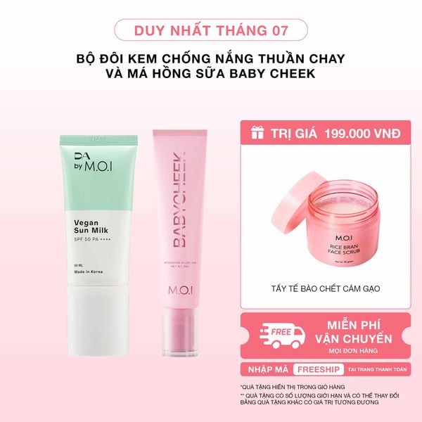 Bộ Đôi Kem Chống Nắng Thuần Chay Và Má Hồng Sữa