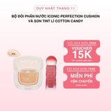  Bộ Đôi Phấn Nước M.O.I Iconic Perfection Cushion Và Son Tint Lì Cotton Candy 