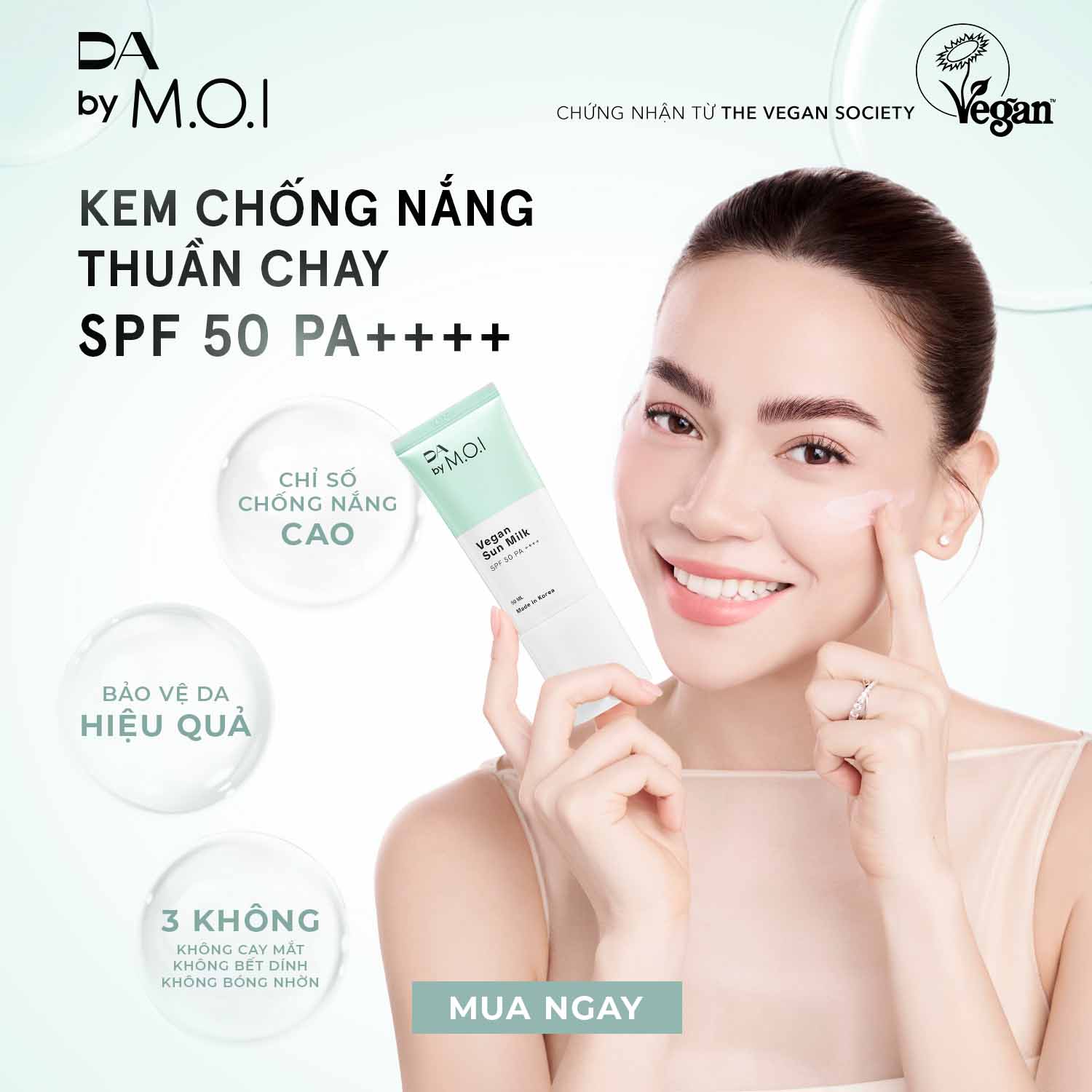 Kem Chống Nắng Thuần Chay DA BY M.O.I Vegan Sunmilk 50ml