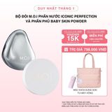  Bộ Đôi M.O.I Phấn Nước Iconic Perfection Và Phấn Phủ Baby Skin Powder 