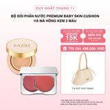  Bộ Đôi Phấn Nước M.O.I Premium Baby Skin Cushion Và Má Hồng Kem 2 Màu 