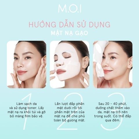  Combo 3 Hộp Mặt Nạ Gạo Tinh Khiết Sáng Da Hydrogel Rice Mask 
