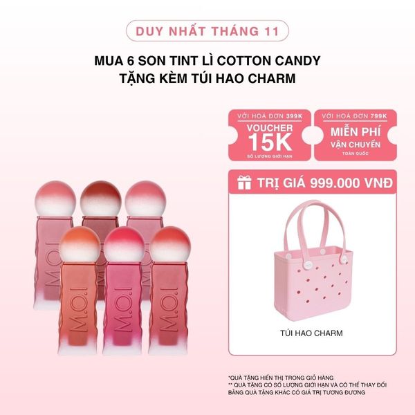 Mua 6 Son Tint Lì Cotton Candy Tặng Kèm Túi Hao Charm