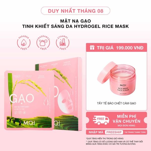 Mặt Nạ Gạo Tinh Khiết Sáng Da Hydrogel Rice Mask