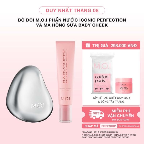 Bộ Đôi M.O.I Phấn Nước Iconic Perfection Và Má Hồng Sữa Baby Cheek