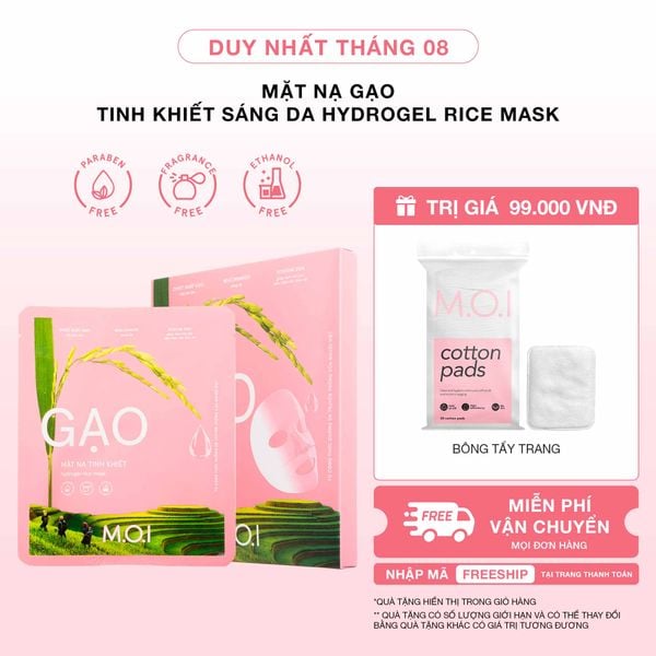 Mặt Nạ Gạo Tinh Khiết Sáng Da Hydrogel Rice Mask