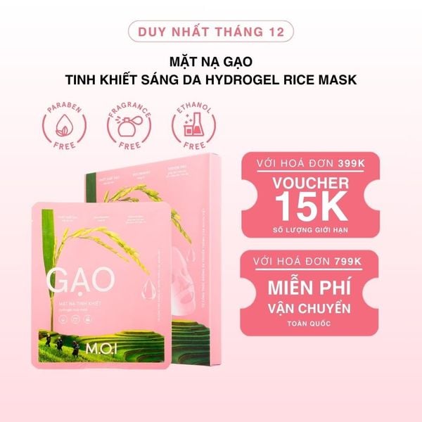 Mặt Nạ Gạo Tinh Khiết Sáng Da Hydrogel Rice Mask