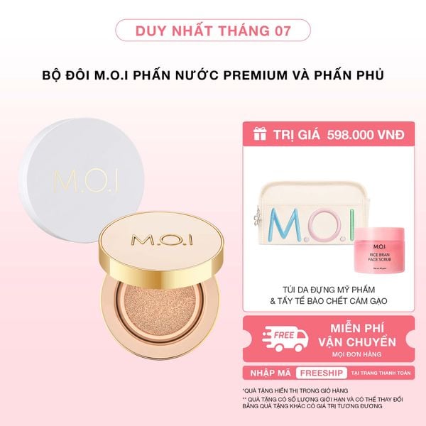 Bộ Đôi M.O.I Phấn Nước Premium Và Phấn Phủ Baby Skin