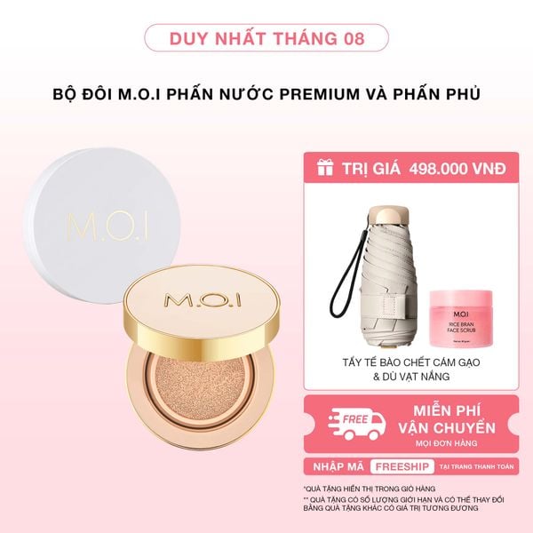 Bộ Đôi M.O.I Phấn Nước Premium Và Phấn Phủ Baby Skin