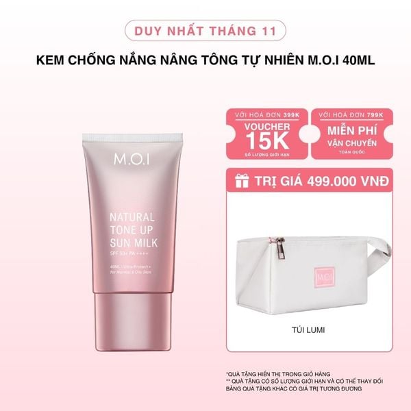 Kem Chống Nắng Nâng Tông Tự Nhiên M.O.I 40ml