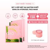  Set 2 Hộp Mặt Nạ Gạo Tinh Khiết Sáng Da Hydrogel Rice Mask 