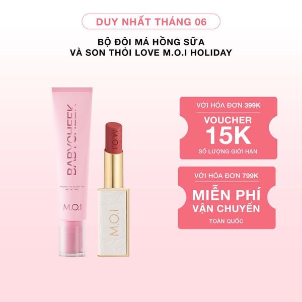 Bộ Đôi Má Hồng Sữa Và Son Thỏi Love M.O.I Holiday Phiên Bản Mùa Lễ Hội