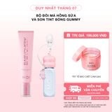  Bộ Đôi Má Hồng Sữa Và Son Tint Bóng Gummy 