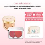  Bộ Đôi Phấn Nước M.O.I Premium Baby Skin Cushion Và Má Hồng Kem 2 Màu 