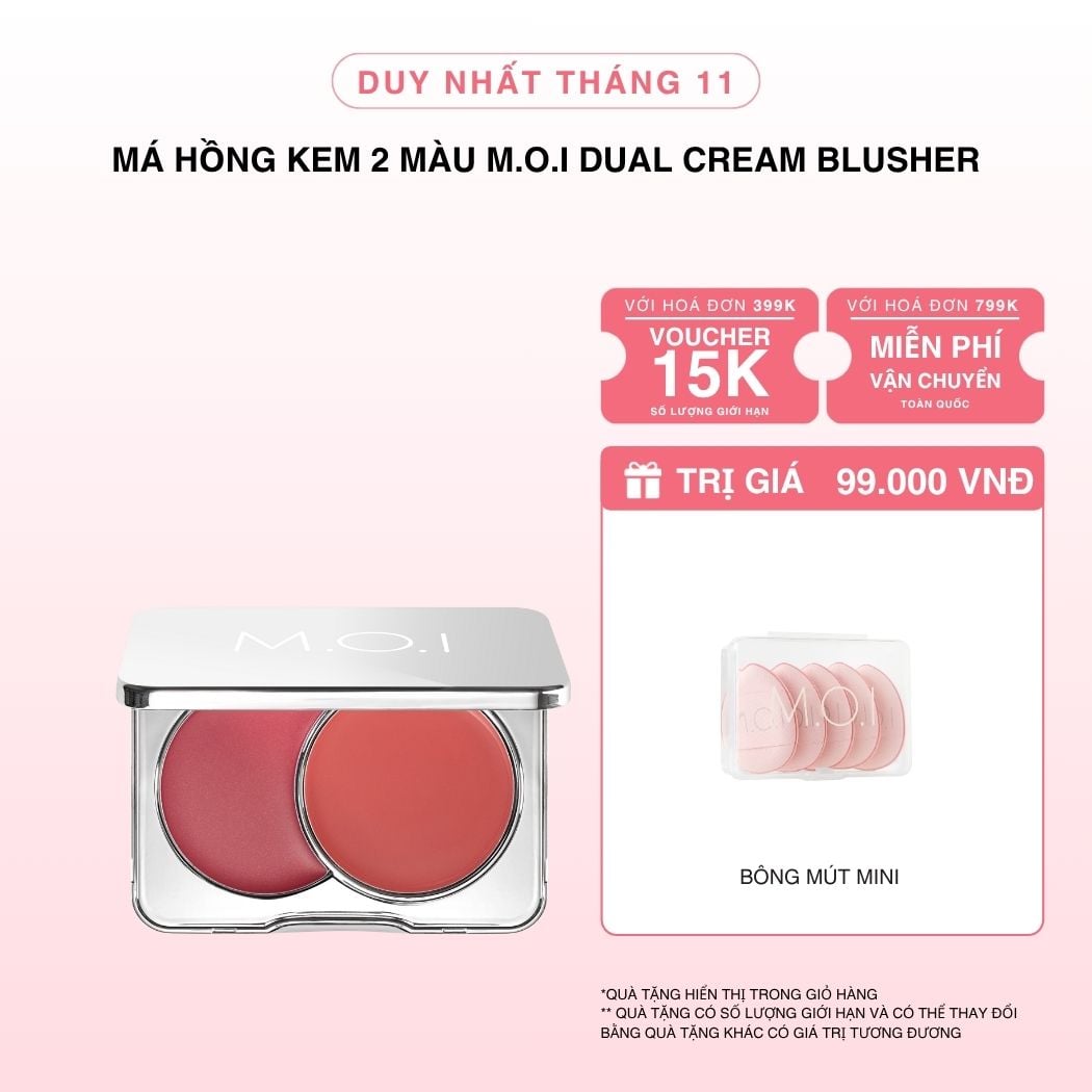 Má Hồng Kem 2 Màu M.O.I Dual Cream Blusher