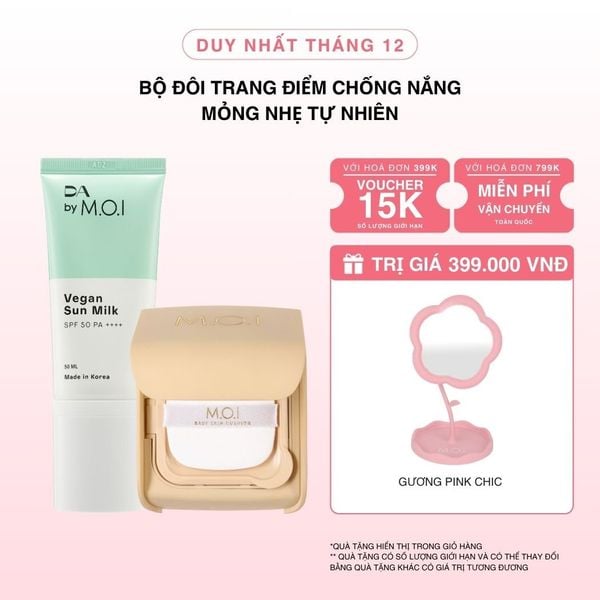 Bộ Đôi Trang Điểm Chống Nắng Mỏng Nhẹ Tự Nhiên