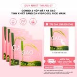 Combo 3 Hộp Mặt Nạ Gạo Tinh Khiết Sáng Da Hydrogel Rice Mask 
