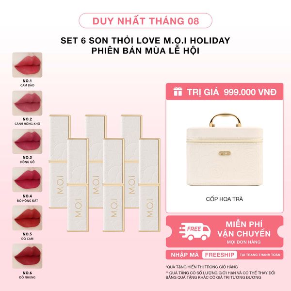 Bộ 6 Son Thỏi Love M.O.I Holiday Phiên Bản Mùa Lễ Hội