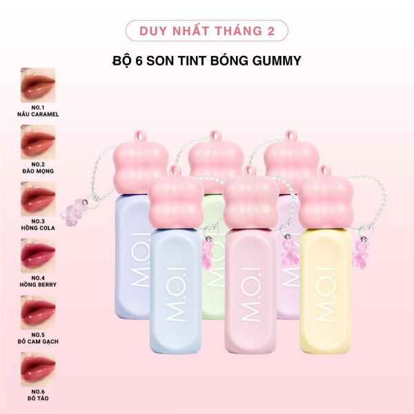 Bộ 6 Son Tint Bóng Gummy