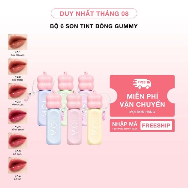 Bộ 6 Son Tint Bóng Gummy