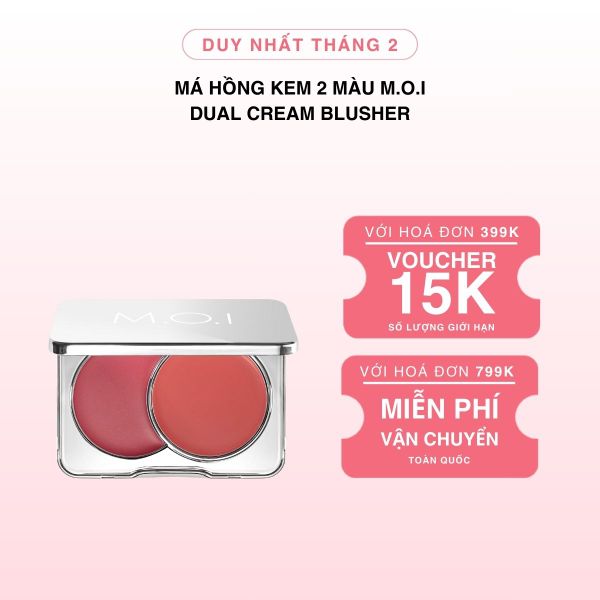 Má Hồng Kem 2 Màu M.O.I Dual Cream Blusher
