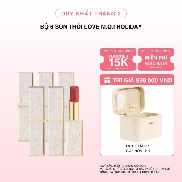 Bộ 6 Son Thỏi Love M.O.I Holiday Phiên Bản Mùa Lễ Hội