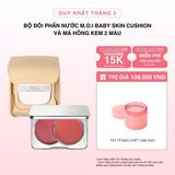  Bộ Đôi Phấn Nước M.O.I Baby Skin Cushion Và Má Hồng Kem 2 Màu 