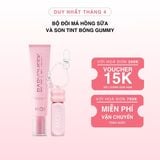 Bộ Đôi Má Hồng Sữa Và Son Tint Bóng Gummy 