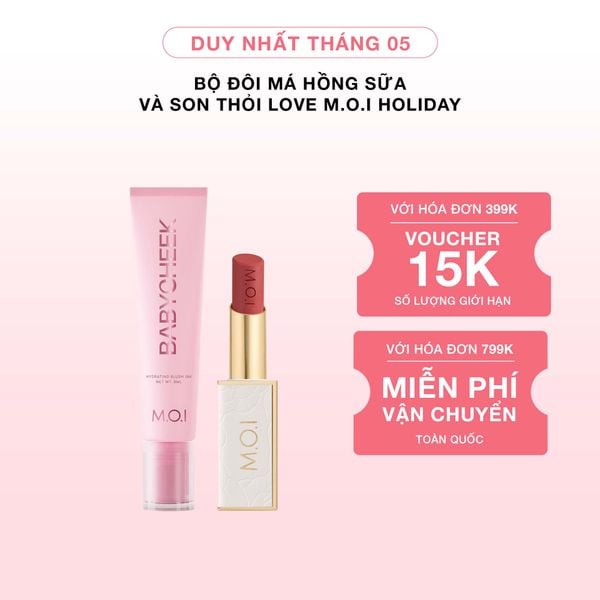 Bộ Đôi Má Hồng Sữa Và Son Thỏi Love M.O.I Holiday Phiên Bản Mùa Lễ Hội