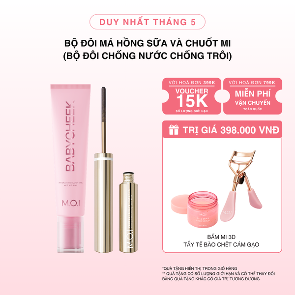Bộ Đôi Má Hồng Sữa Và Chuốt Mi (Bộ Đôi Chống Nước)