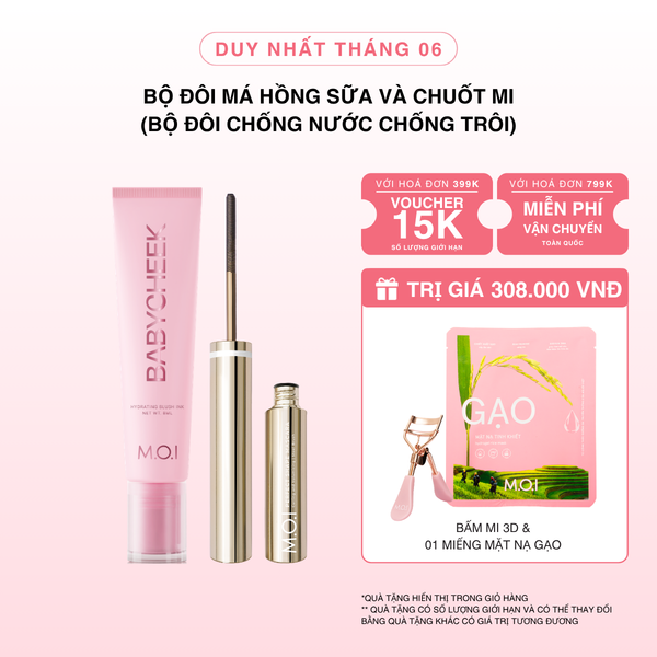 Bộ Đôi Má Hồng Sữa Và Chuốt Mi (Bộ Đôi Chống Nước)