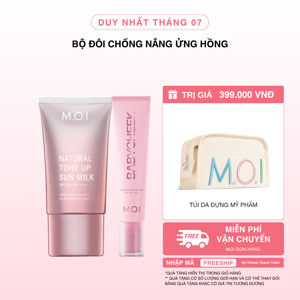 Bộ Đôi Chống Nắng Ửng Hồng