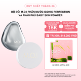  Bộ Đôi M.O.I Phấn Nước Iconic Perfection Và Phấn Phủ Baby Skin Powder 