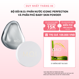  Bộ Đôi M.O.I Phấn Nước Iconic Perfection Và Phấn Phủ Baby Skin Powder 