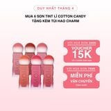  Bộ 6 Son Tint Lì Cotton Candy 