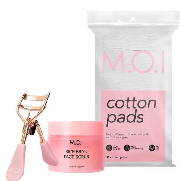 Bộ Quà Tặng Bấm Mi 3D, Tẩy Tế Bào Cám Gạo & Bông Tẩy Trang [Quà Tặng]