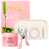  Bộ Quà Tặng 4 Món: Tẩy Tế Bào Cám Gạo, Bấm Mi, Mặt Nạ Gạo Và Túi Da Đựng Mỹ Phẩm [Quà Tặng] 