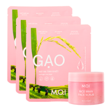  Bộ Quà Tặng Tẩy Tế Bào Cám Gạo Và 03 Miếng Lẻ Mặt Nạ Gạo [Quà Tặng] 