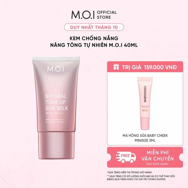 Kem Chống Nắng Nâng Tông Tự Nhiên M.O.I 40ml