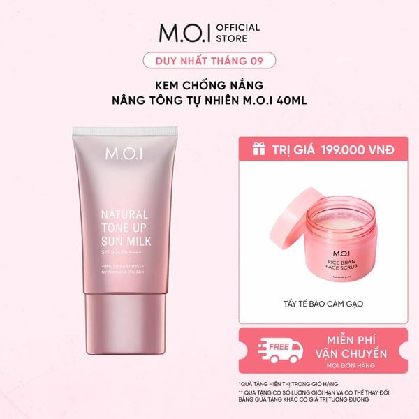 Kem Chống Nắng Nâng Tông Tự Nhiên M.O.I 40ml