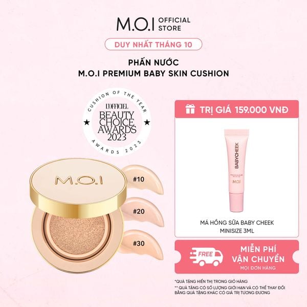 Phấn Nước M.O.I Premium Baby Skin Cushion