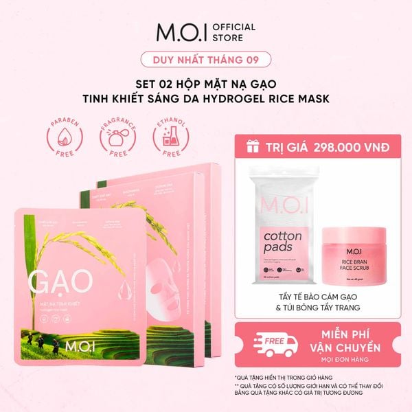 Set 2 Hộp Mặt Nạ Gạo Tinh Khiết Sáng Da Hydrogel Rice Mask
