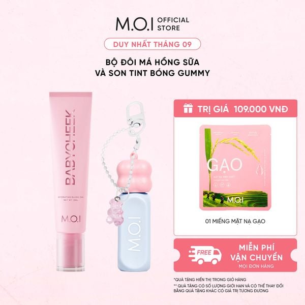 Bộ Đôi Má Hồng Sữa Và Son Tint Bóng Gummy