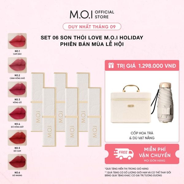 Bộ 6 Son Thỏi Love M.O.I Holiday Phiên Bản Mùa Lễ Hội