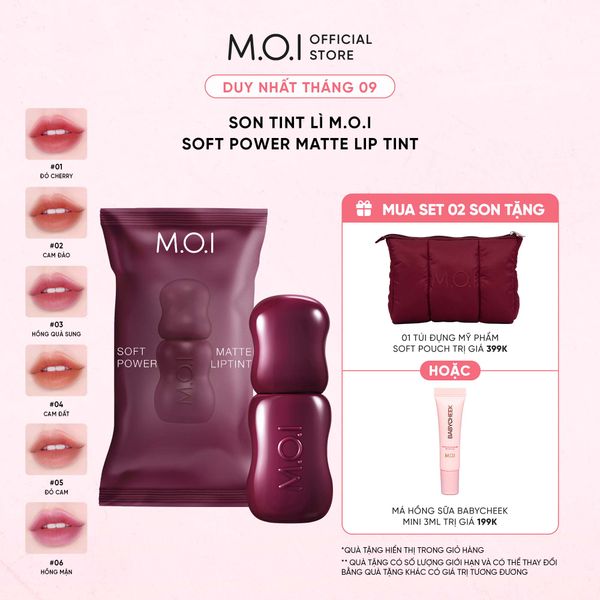 Son Tint Lì M.O.I Soft Power Matte Lip Tint 4ml