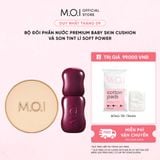  Bộ Đôi Phấn Nước M.O.I Premium Baby Skin Và Son Tint Lì Soft Power 