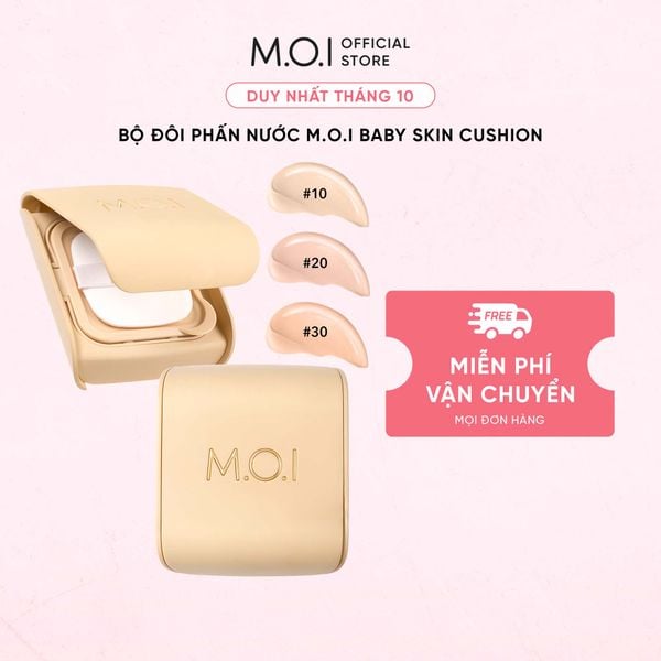 Combo 2 Phấn Nước M.O.I Baby Skin Cushion 12g x2